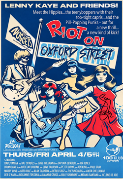 Lenny Kaye - Riot On Oxford Street Signed Poster