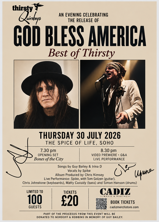 Thirsty Quireboys Signed Gig poster