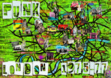 Punk Rock London A2 Size Poster with illustrated key - Green