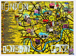 London Punk Poster 60cm x 45cm Yellow